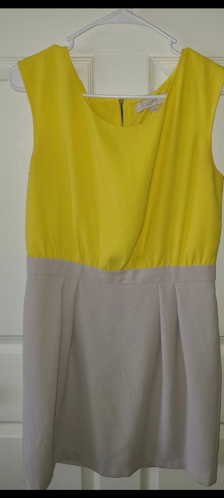 Yellow and cream dress